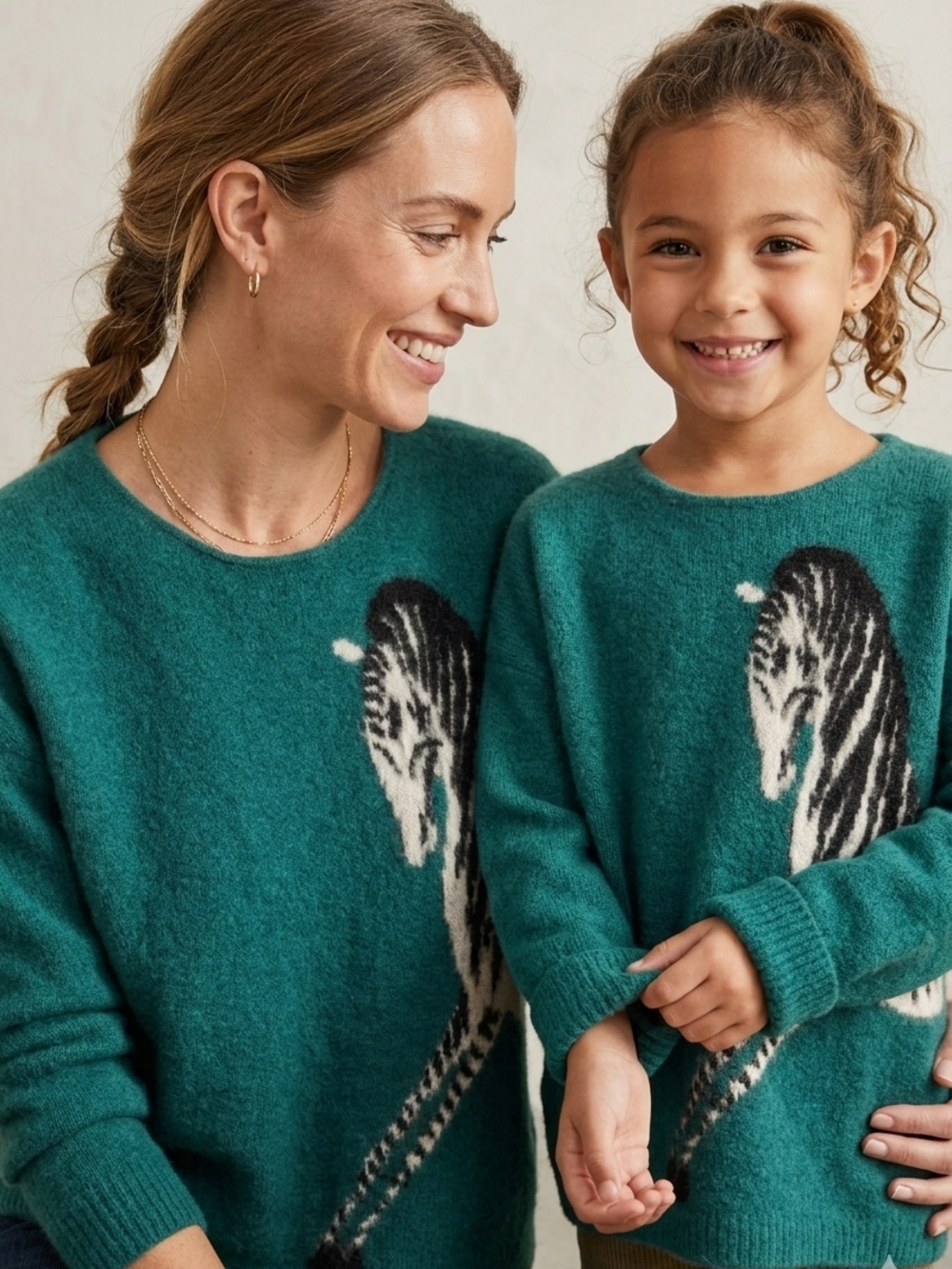 Maeve Anthropologie 100% Cashmere Zebra Sweater | Girls XL (14/16) fits Women XS